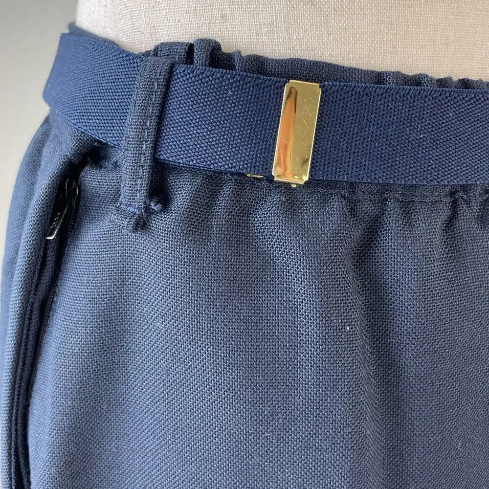 Vintage Girl Scouts Midi Skirt and Belt Size 8 EUC